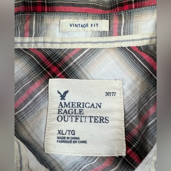 Mens American Eagle Outfitters Vintage Fit Plaid Button Shirt size XL - Picture 3 of 5